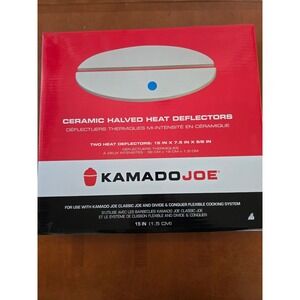 Kamado Joe Ceramic Halved Heat Deflectors KJ-HDP for Classic Joe 15 Inch 2-Piece
